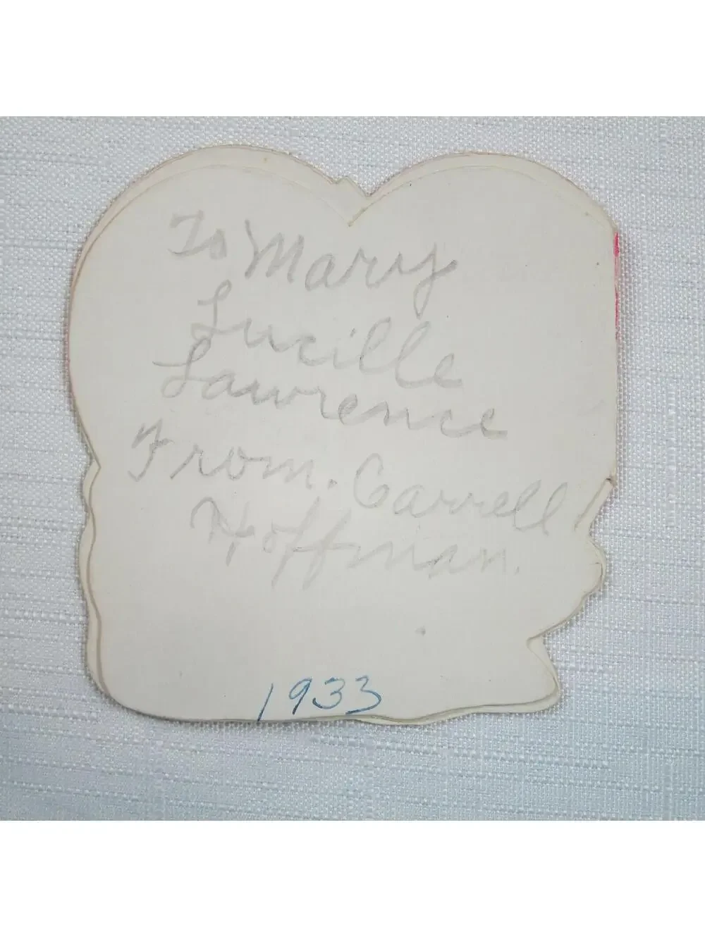 Vintage Valentine 1933 Diecut Fold Card Little Boy Mine Digger DARLING B MINE